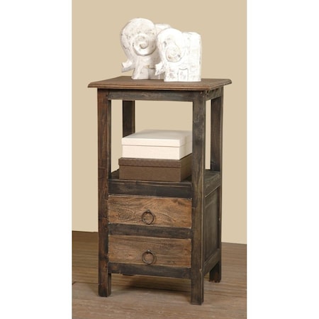 Seatsolutions Sunset Trading Cottage Blackwash & Raftwood 2-Drawer End Table SE1417754